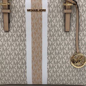 Michael Kors Jet Set Travel Medium Carryall Tote Buff Multi